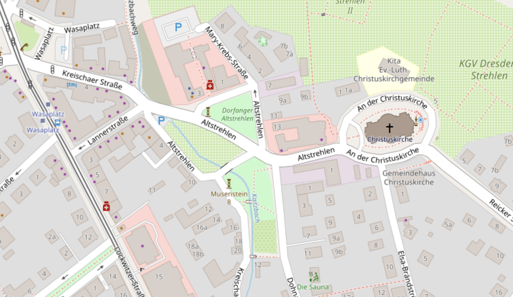 Landkartenausschnitt OSM Mapnik